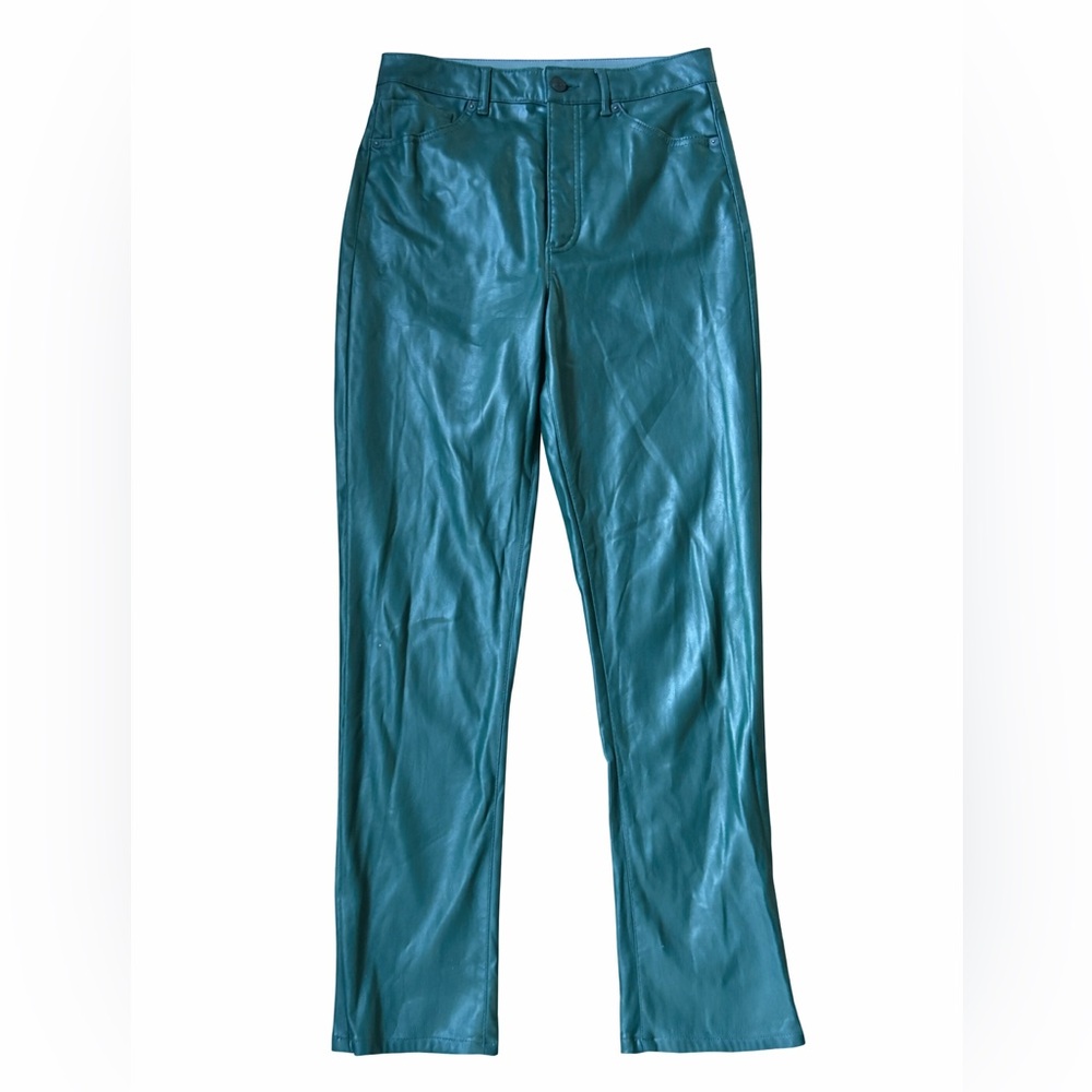 Express Teal Faux Leather Men's Pants